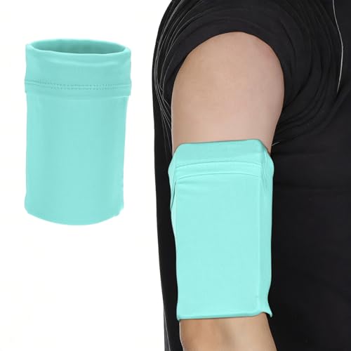 Cell Phone Armband Sleeve, Universal Sports Arm Band Sleeves Stretches to Fit All Phones Holder Light Blue - Fitting for (Fitness ExerciseWorkout/Hiking/Jogging/Gym) - color: Light Blue