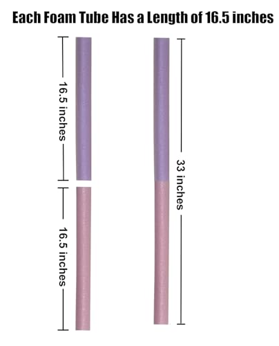 LANGXUN55-60 inch Indoor Trampoline Replacement 6 pcs Foam Rod - color: Pink&Purple