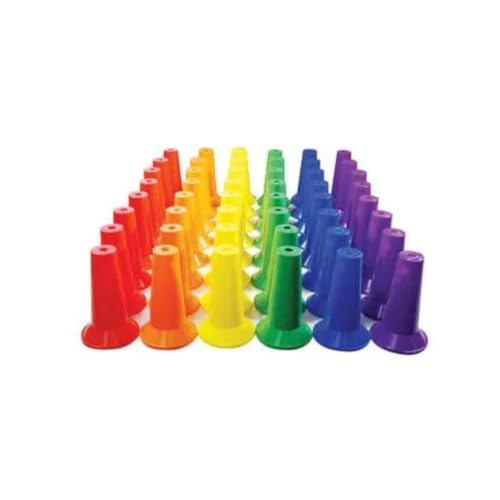 Palos Sports - Mini Marker Cones | School Equipment for Games, Obstacles, Agility, and Flow of Traffic - Set of 48 Cones