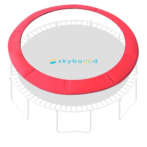 SkyBound Universal Replacement Trampoline Safety Pad - Fits 12ft 14ft 15ft Frames - No Holes for Poles - Variety of Colors - color: Red, size: 12 ft