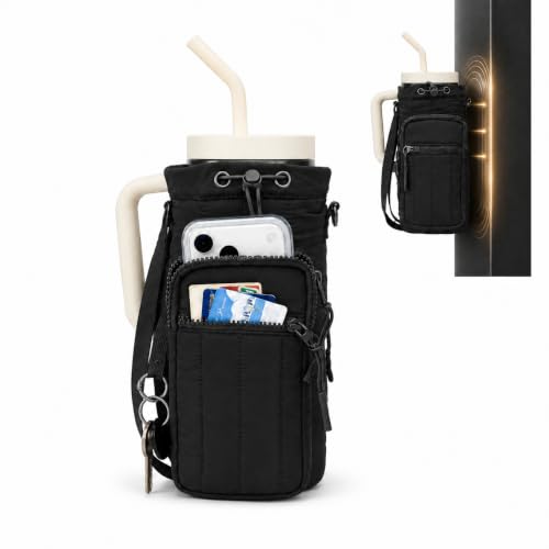 Water Bottle Carrier Bag - color: Black