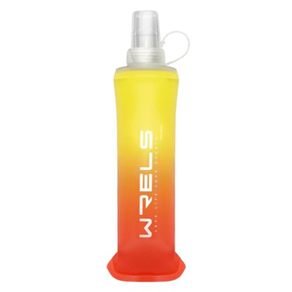 Soft Flasks TPU Soft Water Bottles Folding Soft Running Water Flask Small for Outdoor Sports Hiking Hydration Pack 8oz/17oz Hiking Cycling Climbing - color: Yellow-250ml