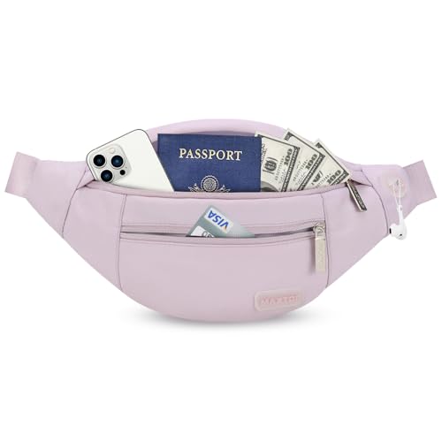 MAXTOP Large Purple Crossbody Fanny Pack for Women Belt Bag fits All Phones - color: Lavender Purple