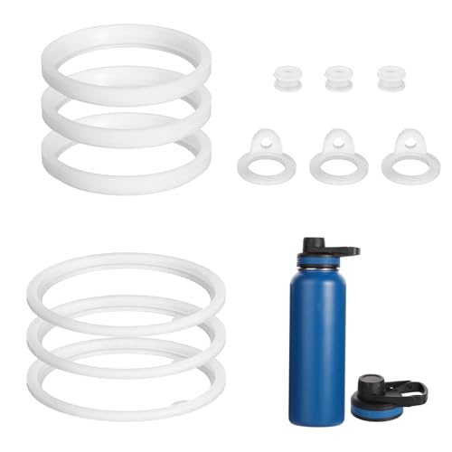 NQEUEPN 12pcs Water Bottle Gasket Replacement, Silicone Sealing Ring Gaskets Silicone Gasket Replacement for Thermoflask 24/32/40/64oz Water Bottle Lids, Chug Lid, Chug Spout, Vent Hole