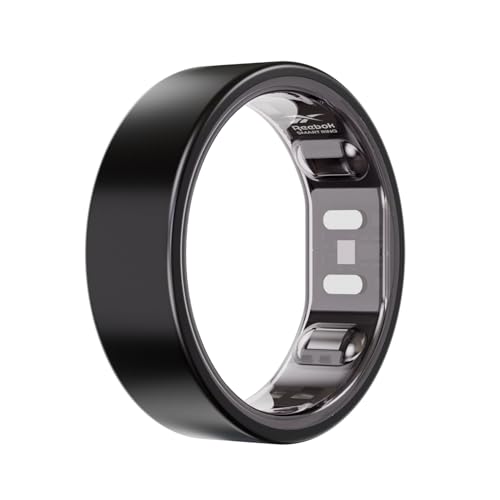 Reebok Smart Ring for Women or Men, Matte Black, Size 7 Fitness Ring - color: Black, size: 7