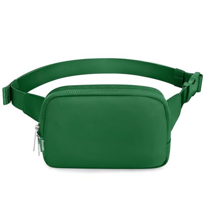 2L Fanny Pack for Women Men, Large Everywhere Belt Bag with Adjustable Strap 55", Crossbody Bag Water-resistant for Travel Sports Running Hiking, Fashion Waist Bag Everglade Green - color: Everglade Green