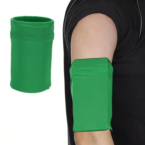 Cell Phone Armband Sleeve, Universal Sports Arm Band Sleeves Stretches to Fit All Phones Holder Grass Green - Fitting for (Fitness ExerciseWorkout/Hiking/Jogging/Gym) - color: Green