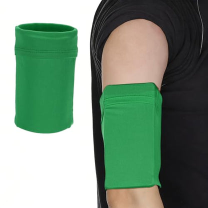 Cell Phone Armband Sleeve, Universal Sports Arm Band Sleeves Stretches to Fit All Phones Holder Grass Green - Fitting for (Fitness ExerciseWorkout/Hiking/Jogging/Gym) - color: Green