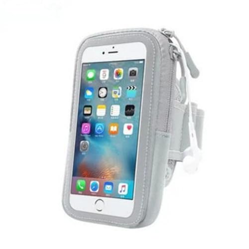 Arm Band Outdoor Night Run Jogging Mobile Phone Bag Sweat Proof Phone Pouch Waterproof Wrist Arm Bag(Gray-Large)