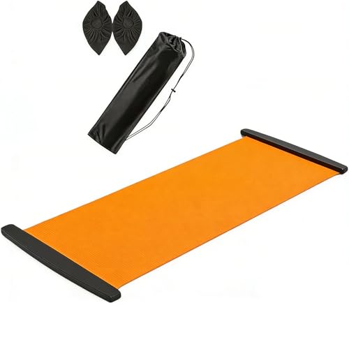 Sliders for Working Out Slide Board Mat with End Stops, Booties & Carrying Bag for Low-Impact Indoor Home Workouts Pot Training Fitness and Improve Balance Ability