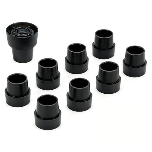 8Pcs Trampoline Leg Caps, 1 Inch Diameter Rubber Leg Tips Replacement Parts, Chair Rubber Leg Caps for Trampoline Accessories, Black Non-Slip Floor Protectors