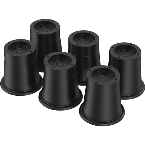 Bed Risers Round Furniture Risers Rubber Sofa Riser Supports Up to 6000 lbs Bed Frame Riser 3.3 Inch Bed Lifts Riser Bed Raising Blocks for Sofa Table Desk Chair(6 Groups and 1 Set,Black) - size: 6 groups and 1 set