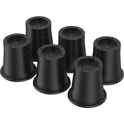 Bed Risers Round Furniture Risers Rubber Sofa Riser Supports Up to 6000 lbs Bed Frame Riser 3.3 Inch Bed Lifts Riser Bed Raising Blocks for Sofa Table Desk Chair(6 Groups and 1 Set,Black) - size: 6 groups and 1 set