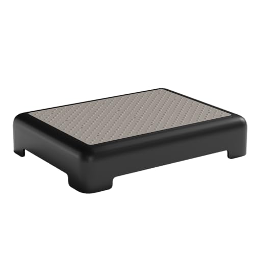 Mobility One Step Stool for Adult Elderly, Non-Slip Heavy Duty Indoor Outdoor Step Platform Assistive Device, Portable Riser for Car, Bed, Door, Stair, Bathroom, Black-Gray, White-Gray - color: Black-gray