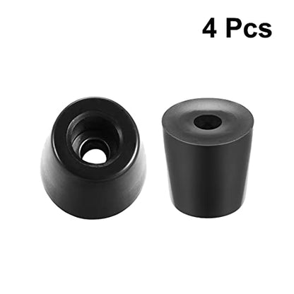 uxcell Rubber Feet Buffers Pads D20x16xH20mm Buffer Feet Furniture Cutting Board Electronic Scale Leg Pads Anti-slip Black 4pcs - size: 20x16x20mm