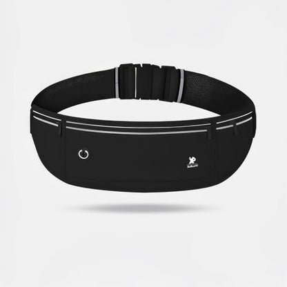 Large Capacity Running Belt Waist Pack for Men Women, Sports Bags, Bum Bags, 3-Pocket Waterproof Fanny Pack for Phones up to 7.2", Adjustable Fitness Pouch for Workout (Black)