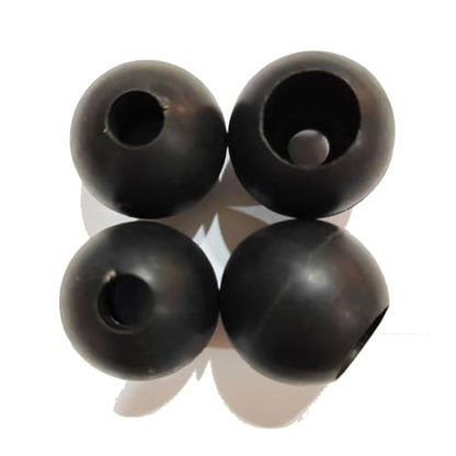 30Pcs Plastic Bungee Cord Toggle Ball End Lock Rubber Rope Ball Head End Lock Stopper Buckle Accessories for Tents, Trampolines, Bungee Cord, Black