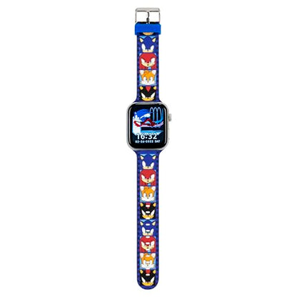 Sonic The Hedgehog Kids Smartwatch – Bluetooth Calling, Messages, Camera, Music, Sleep Tracker, Fitness & Activity Apps – 6 Watch Faces, Touchscreen, USB Rechargeable – Fits Wrists 5.5" to 8"