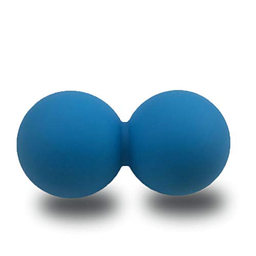 EliteShine Double Lacrosse Massage Ball for Myofascial Trigger Point Release & Deep Tissue Massagefor Physical Therapy, Muscle Relaxer, Acupoint Massage (Material: Silicon, Blue) - color: Blue, size: Material: Silicon