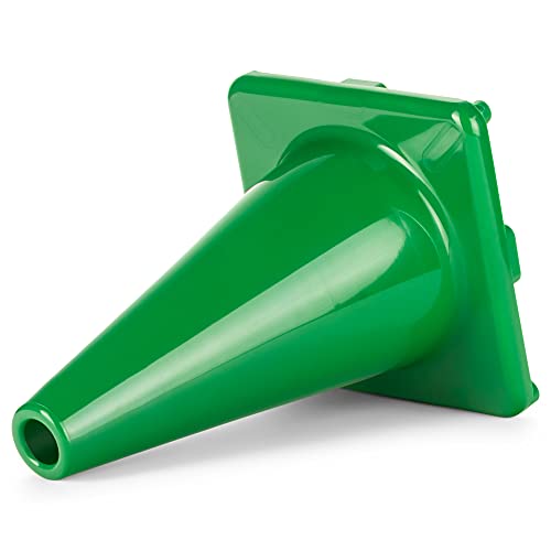 Champion Sports High Visibility Flexible Vinyl Cones for Sports Training, Agility Drills, Field & Gym Marking Sets - color: Green, style: 12 Inch Cone (Single)