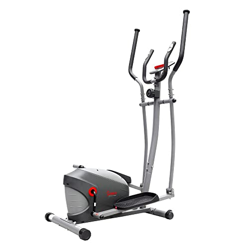 Sunny Health & Fitness Upright Elliptical for Full Body Arm Leg Workout - color: Matte Black