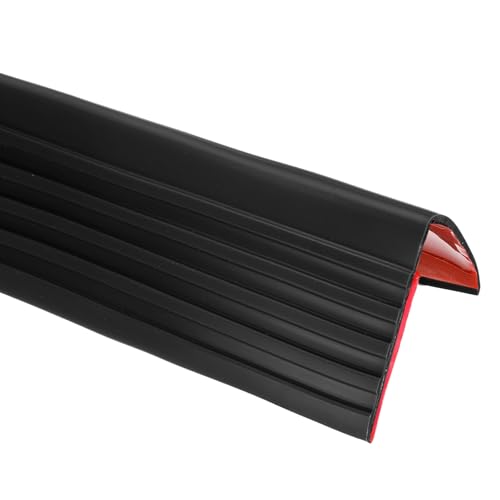 uxcell Stair Nosing, 3.3 ft (2 x 2 Inch) Vinyl Non-Slip Self-Adhesive Staircase Step Edge Protector Waterproof Stair Treads Trim for Outdoor Indoor Floors, Black - color: Black, size: 3.3 ft, 2x2 inch