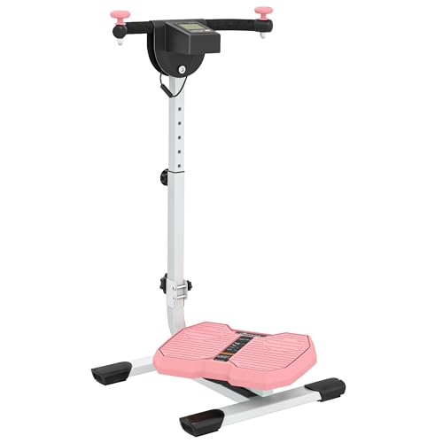 Soozier Foldable Ab Twister Board Screen Twist Shape Abs Trainer - color: Pink