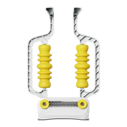 Roller Massager Adjustable Relax Non-Slip Tool with Spring Base - color: White
