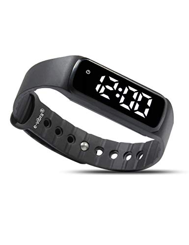 8 Alarm Vibrating Alarm Watch Medical Reminder Watch - with Timer and 8 Daily Alarms (Black - Largel) - color: Black