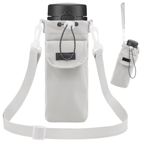 Water Bottle Holder with Strap Water Bottle Carrier with Adjustable Shoulder Handheld Strap Crossbody Water Bottle Bags Waterbottle Sling Bag Holder for Walking Hiking Camping Travelling Gym