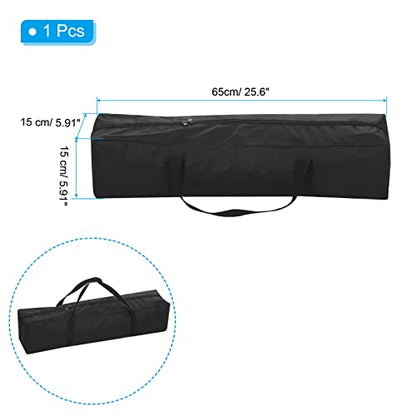 PATIKIL 25 Inch Camp Chair Replacement Bag, Nylon Foldable Carrying Bag Large Zippered Bag with Shoulder Strap for Camping Travel, Black - size: 25 Inch