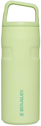 Stanley IceFlow Cap and Carry Water Bottle | Wide Mouth Twist Lid | Lightweight & Leakproof for Travel & Sports | Insulated Stainless Steel | BPA-Free - color: Citron, style: 16 Oz