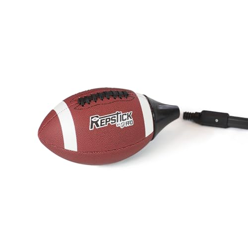 REPSTICK The Original Football Training System for Youth Athletes - Leather Ball with Speed Grip Stick for Perfect Catches Every Play