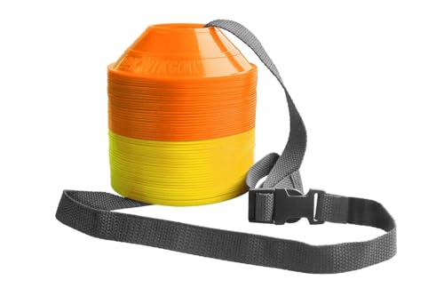 Kwik Goal Mini Disc Cone Kit (50-Pack) - color: Yellow/Orange
