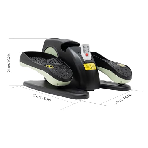 Under Desk Elliptical Machine, Mini Portable Elliptical Machines for Seniors, Electric Seated Pedal Exerciser with LCD Display Monitor, Remote Control, Leg Exercise Equipment for Home Office