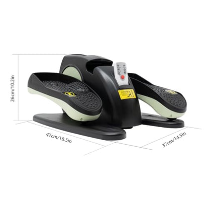 Under Desk Elliptical Machine, Mini Portable Elliptical Machines for Seniors, Electric Seated Pedal Exerciser with LCD Display Monitor, Remote Control, Leg Exercise Equipment for Home Office