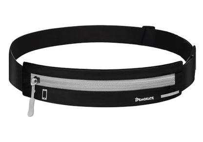 Slim Running Belt Fanny Pack for Women Men, Runners Phone Holder Gift Jogging Pouch Workout Waist Belt, Money Belt Running Gear Accessories – For All Cell Phones (Black02)