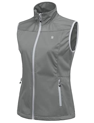Little Donkey Andy Women's Lightweight Softshell Vest - color: Gray, size: Medium