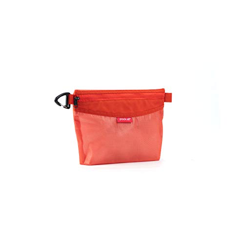 pack all Water-Resistant Zipper Pouch, Mesh Zipper Bag, 8.66"x5.91" - color: Orange, size: Small