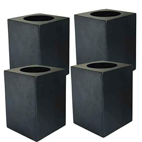 Wood Bed Risers, Furniture Risers-Heights 4.5 Inch Heavy Duty Risers Black - color: Black 4.5in