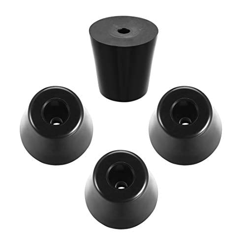 uxcell Rubber Feet Buffers Pads D40x28xH40mm Black 4pcs - size: 40x28x40mm