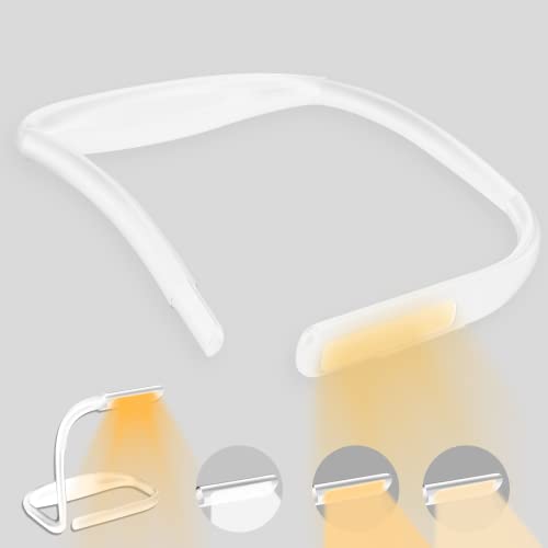 Neck Reading Light for Bed Adjustable: Bendable Arms 2-Pack White - color: White, size: 2-Pack