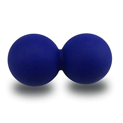EliteShine Double Lacrosse Massage Ball for Myofascial Trigger Point Release & Deep Tissue Massagefor Physical Therapy, Muscle Relaxer, Acupoint Massage (Material: Silicon, Deep Blue) - color: Deep Blue, size: Material: Silicon