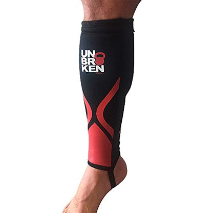 UNBROKENSHOP Cross Fitness Shin Guard Calf Compression Sleeve 7mm, Weightlifting, Deadlift, Rope Climb, Box Jumps for Men and Women Single - size: Small-Medium