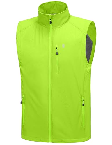 Little Donkey Andy Men's Lightweight Summer Vest Windproof Packable - color: Yellow, size: Small