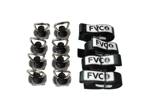 FVC Heavy Duty 1 Inch Cam Buckle Tie Down Straps with L-Track Anchors