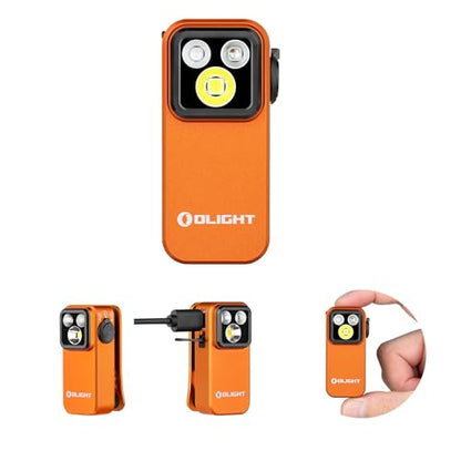 OLIGHT Oclip Pro S Pocket EDC Clip-on Flashlight, Orange - color: Orange