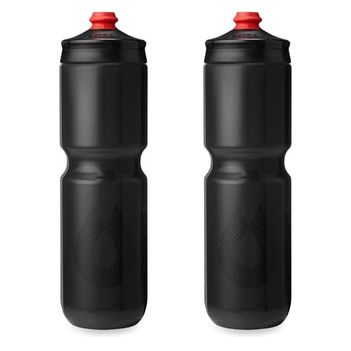 HydraPak Breakaway Surge Lightweight Bike Water Bottle (30oz, Charcoal) - color: Charcoal, size: 30oz/880ml