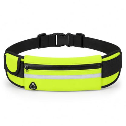 Slim Running Belt Fanny Pack, Adjustable Waist Pack Phone Holder, Sweatproof Runners Pouch for Jogging, Workout, Travel, Neon - color: Green