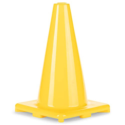 Champion Sports High Visibility Flexible Vinyl Cones for Sports Training, Agility Drills, Field & Gym Marking Sets - color: Yellow, style: 12 Inch Cone (Single)